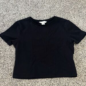 H&M Black Short Sleeve Baby Tee